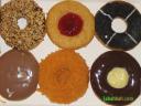 6 of an eclectic selection of Big Apple Donuts