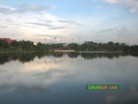 Beautiful scenery makes the running track at Likas Sport Complex a popular choice for a walk