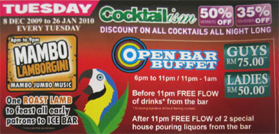 Ice Bar Tuesday: Discount on cocktails all night long