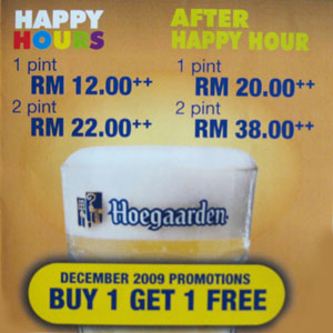 Ice Bar Happy Hour Hoegaarden Promo